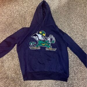 Notre Dame Navy Blue Hoodie Size L